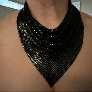 Elegant Black Mesh Necklace